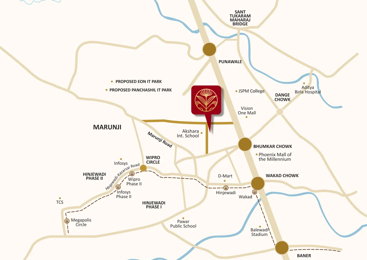 Prissa Pratham location map – Wakad, Pune